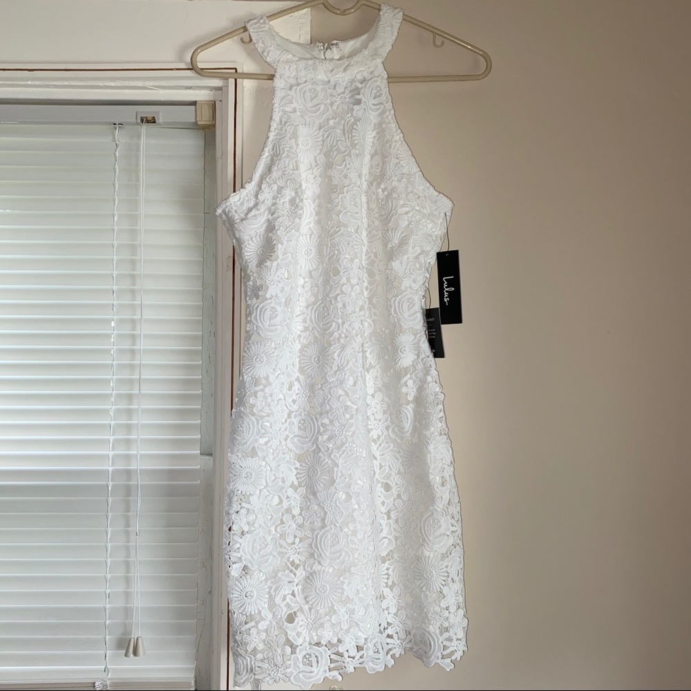 NWT Lulu’s love poem ivory lace dress